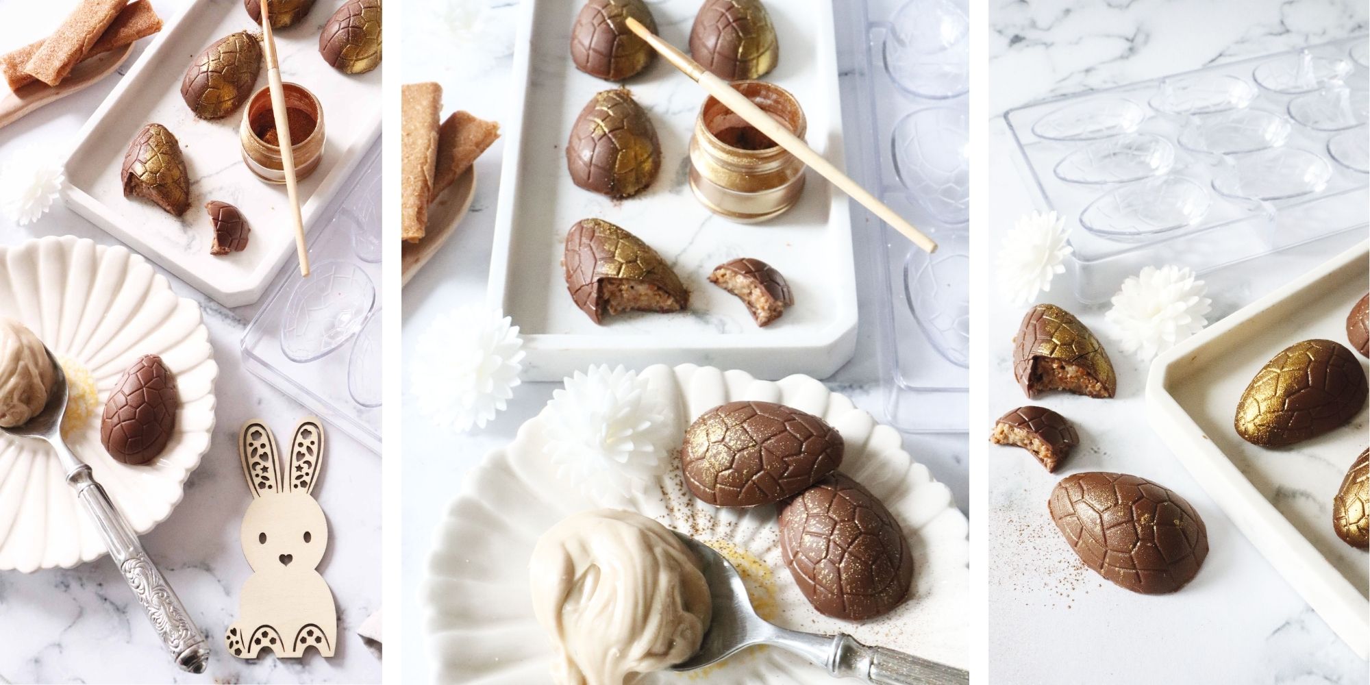 Oeufs chocolat fourrés pâte bueno recette - ScrapCooking